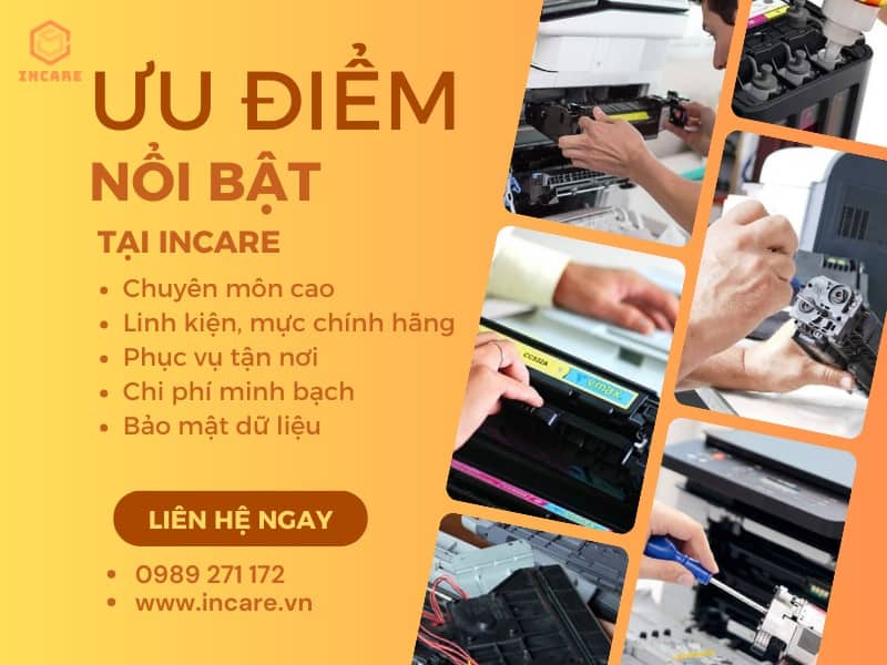 Ưu điểm nổi bật của dịch vụ sửa chữa máy in của Incare