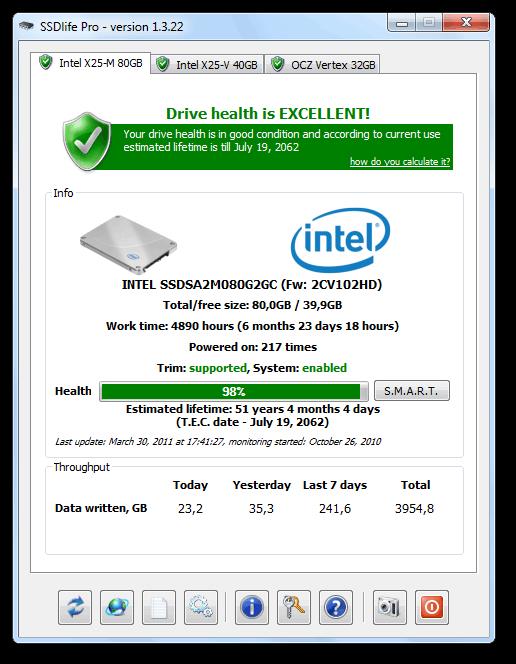 Phần mềm SSD Life