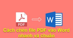 cách chèn file pdf vào word