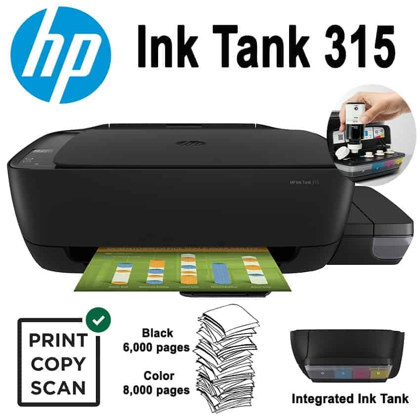Máy in HP Ink Tank 315 lỗi in bóng mờ