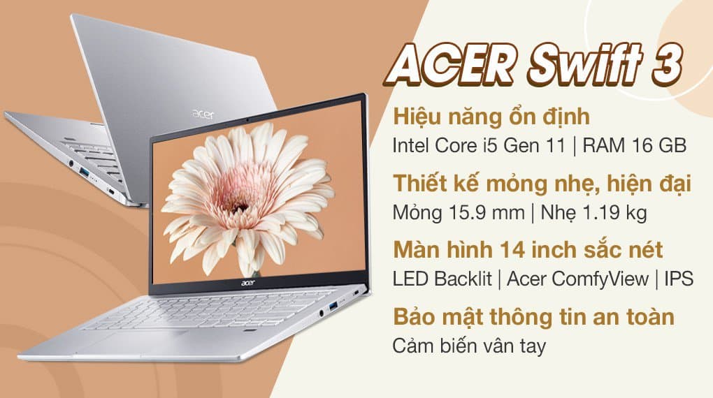 Máy tính Acer Swift 3 SF314-511-55QE