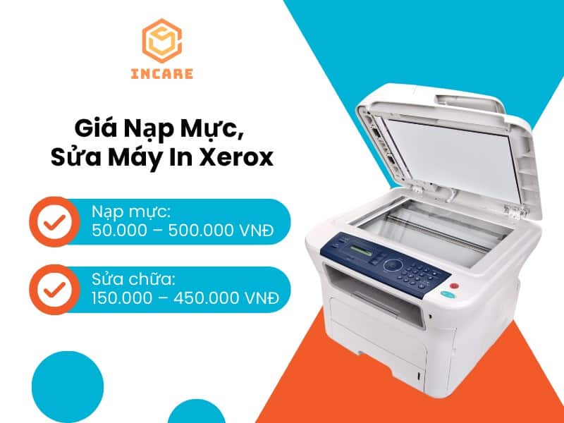 Giá nạp mực, sửa máy in Xerox tại HCM 